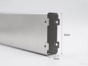 CNC machined aluminum shielding cover for 5G base station equipment, providing effective EMI/RFI protection.