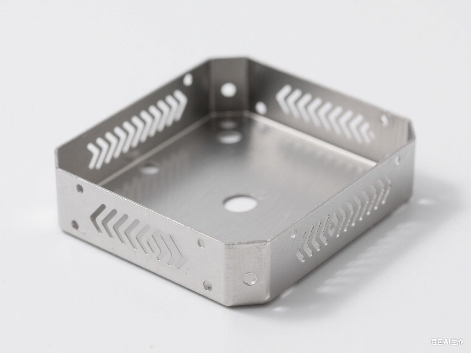 Aluminum 5G shielding cover with precision-machined cooling fins for enhanced thermal management in compact base stations.