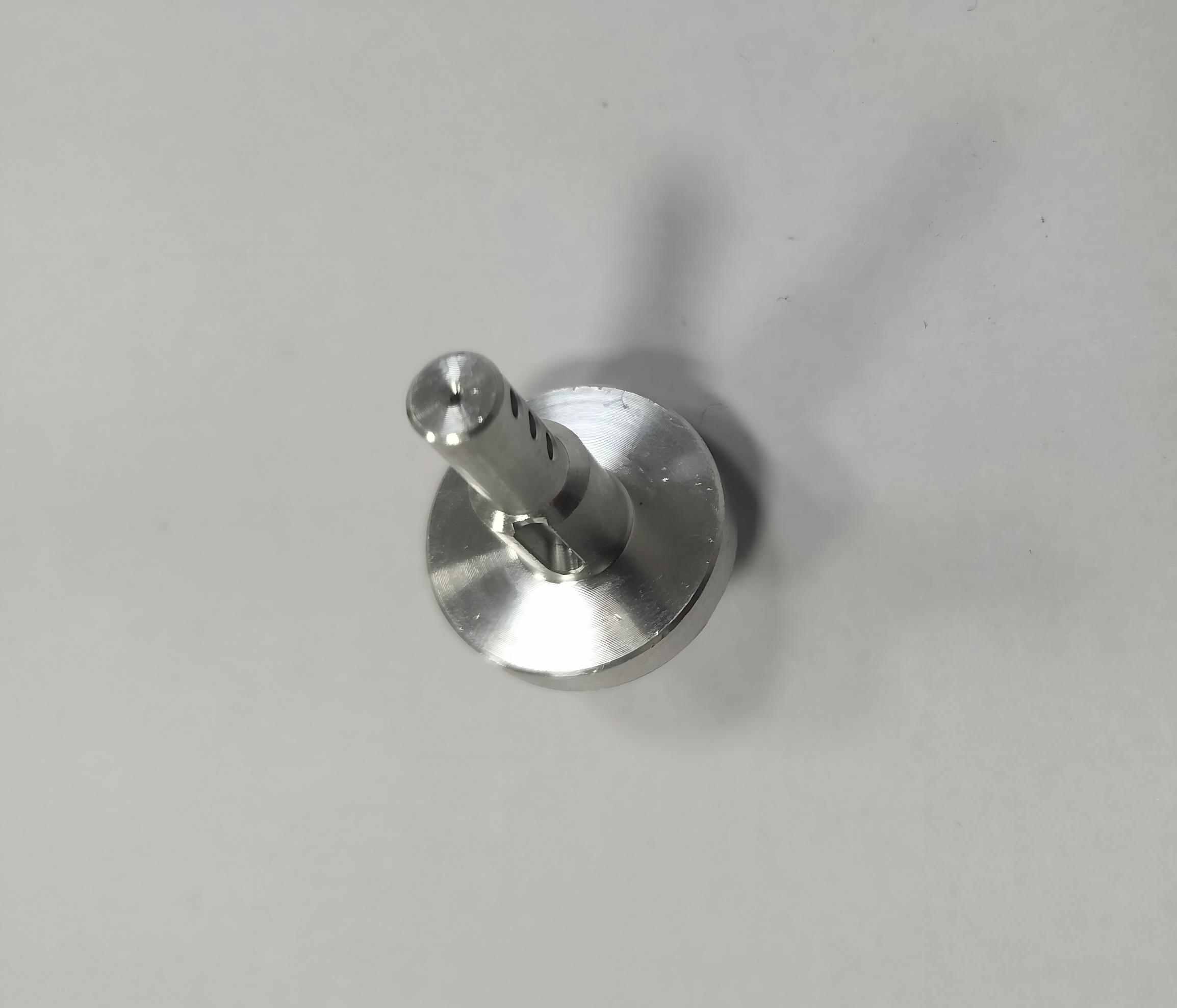 Aluminum hinge or pivot component, CNC machined for smooth and durable rotational movement.