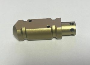 Precision CNC turned copper threaded pillar, ideal for creating robust electrical connections and stackable assemblies in electronics.