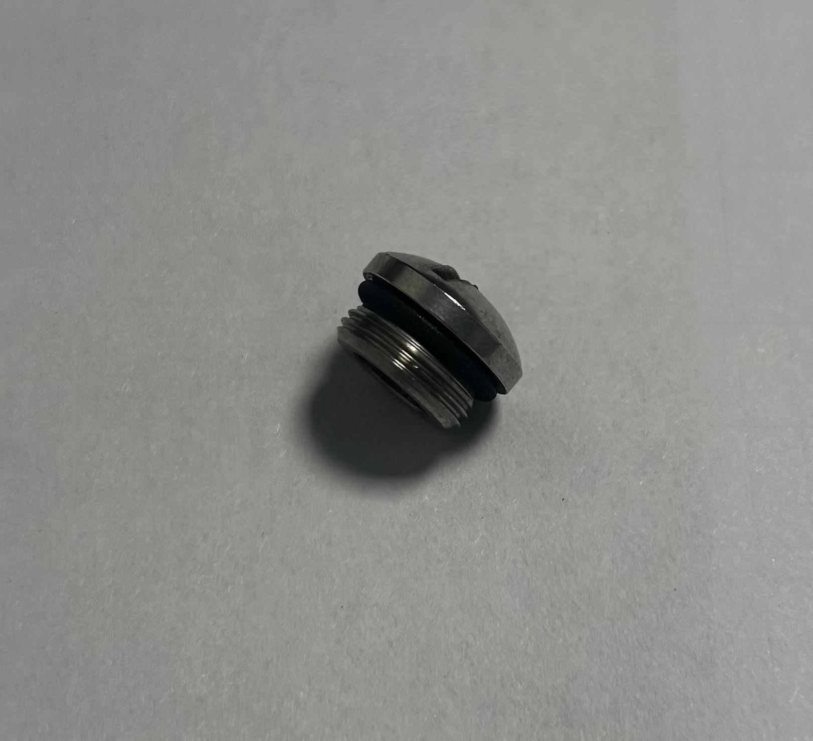Durable stainless steel knob with knurling, offering a secure grip and professional finish.