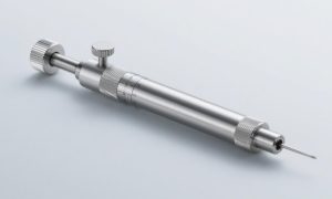 CNC machined guide tube for orthopedic bone drills, ensuring precise drilling depth and alignment during surgery.