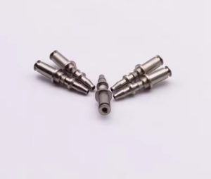 swiss-lathe-lead-screw.jpg High-accuracy lead screw with custom thread form, machined on a Swiss-type lathe.