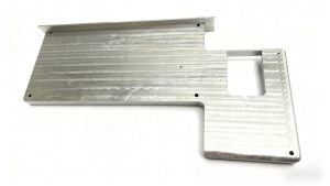 Large-format thin-wall aluminum panel, milled to maintain perfect flatness and minimal weight for aerospace or automotive applications.