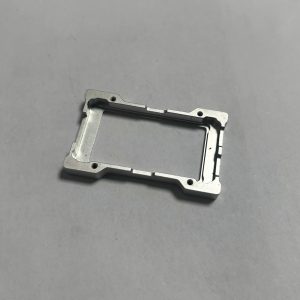 Precision CNC machined aluminum rectangular frame, aluminum heatsink bracket for electronic components, custom aluminum electronic accessory