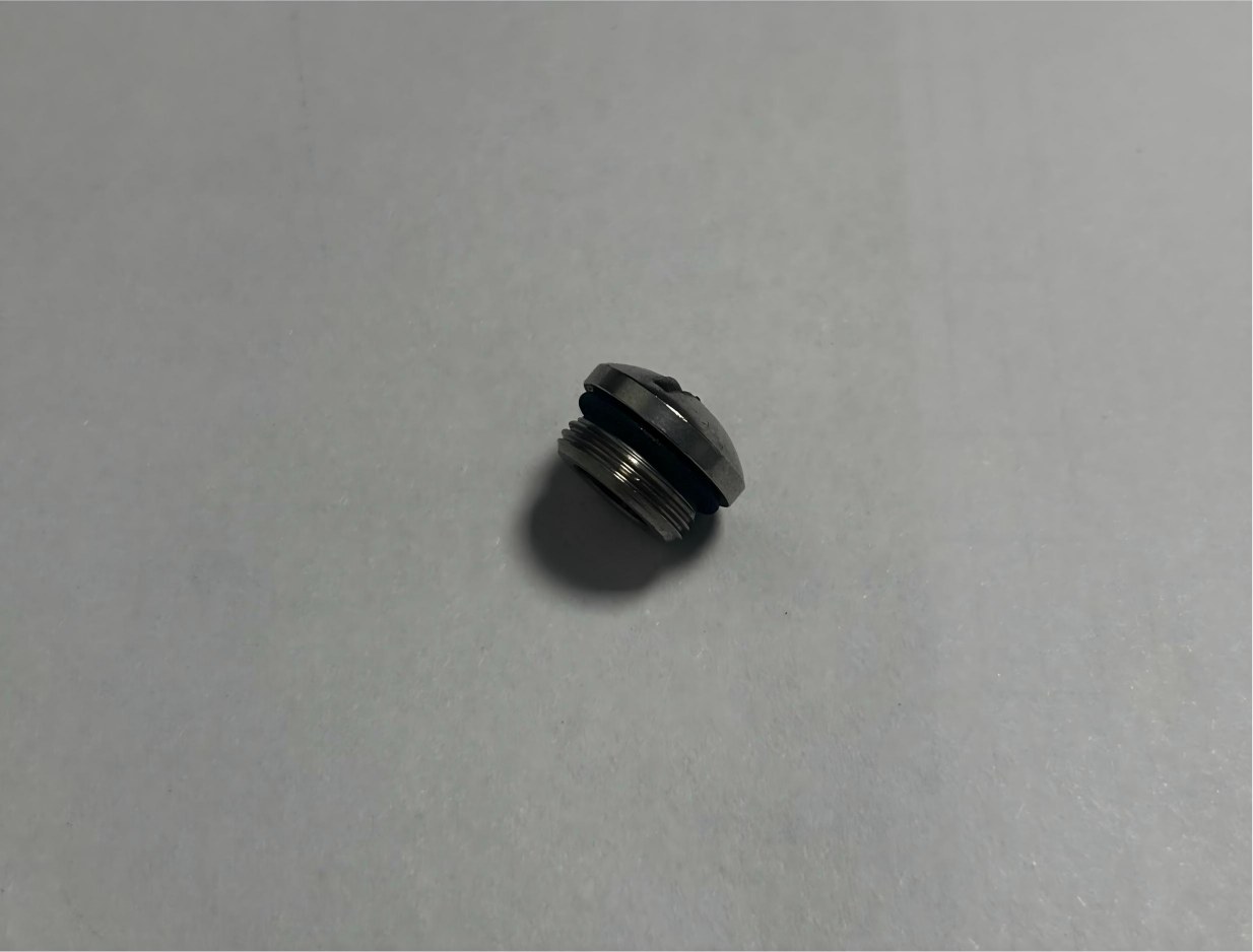 Custom CNC machined metal threaded plug with O-ring, stainless steel sealing cap for industrial machinery, precision metal fitting for equipment sealing